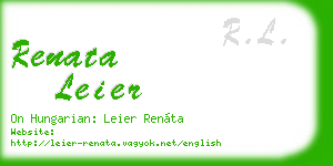 renata leier business card